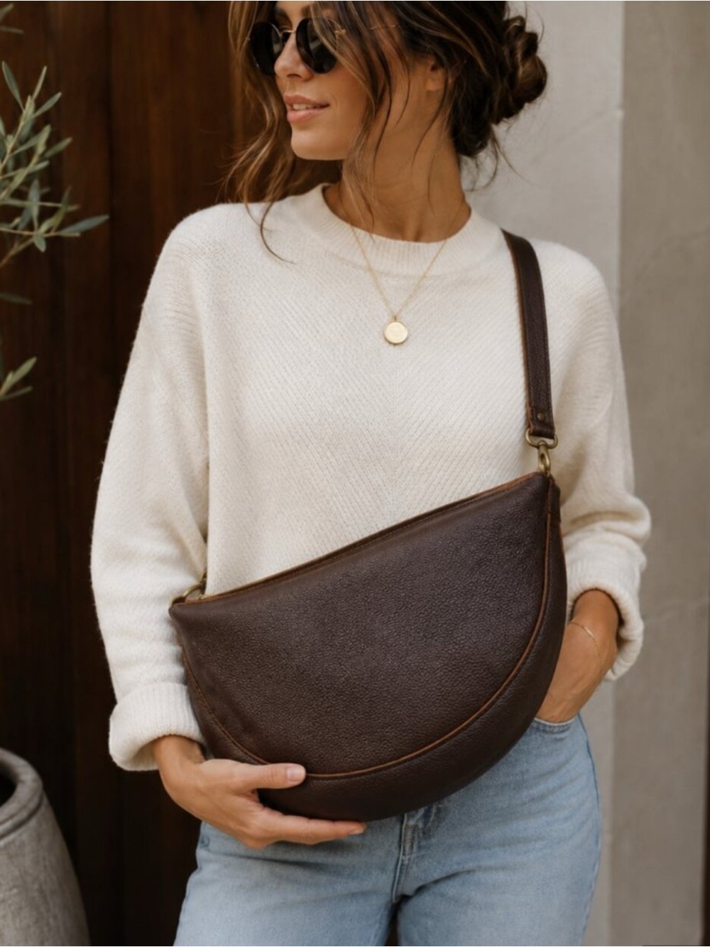NWT Portland Leather good Koala sling bag purse large & wallet $300 crossbody